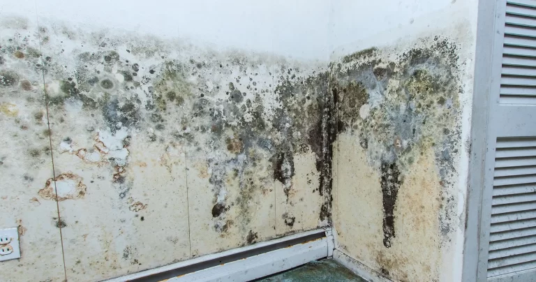 picture of a wall damaged by mold.